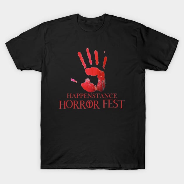 Happenstance Horror Fest Hand Red Logo T-Shirt by Happenstance Horror Fest